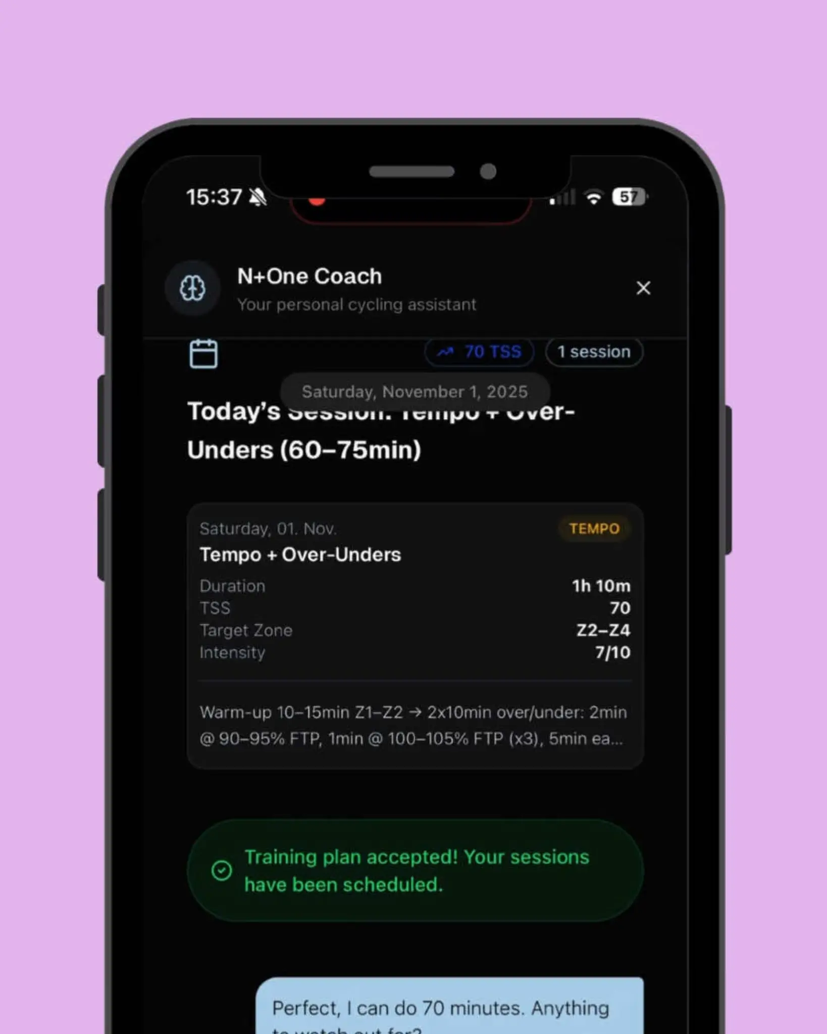 Screenshot 1 of N+One Dynamic Coach
