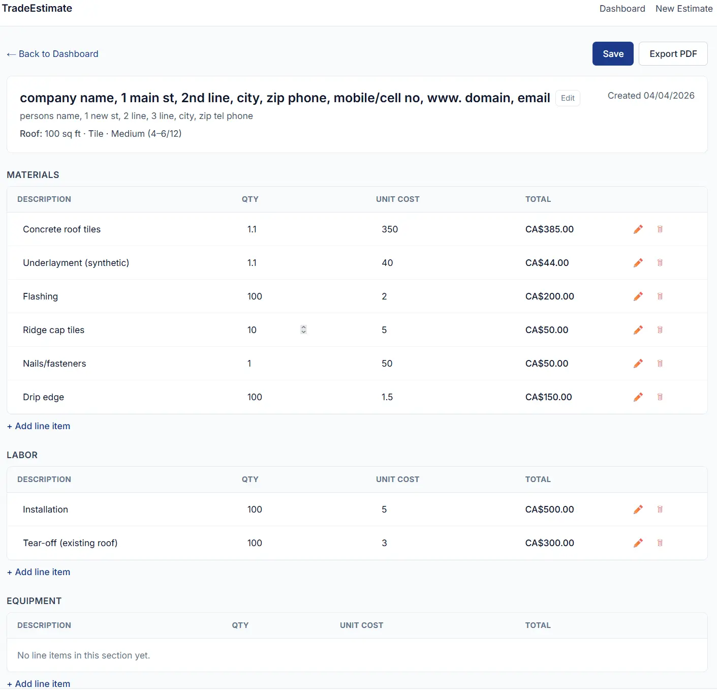 Screenshot 2 of TradeEstimate