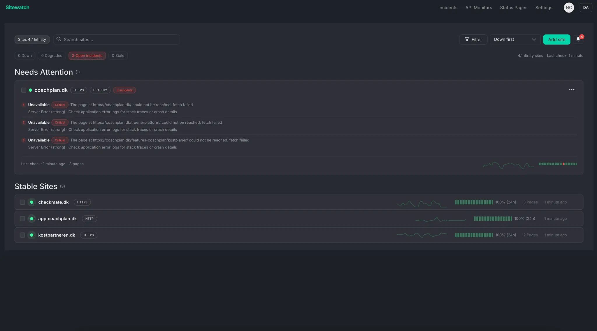 Screenshot 2 of Sitewatch