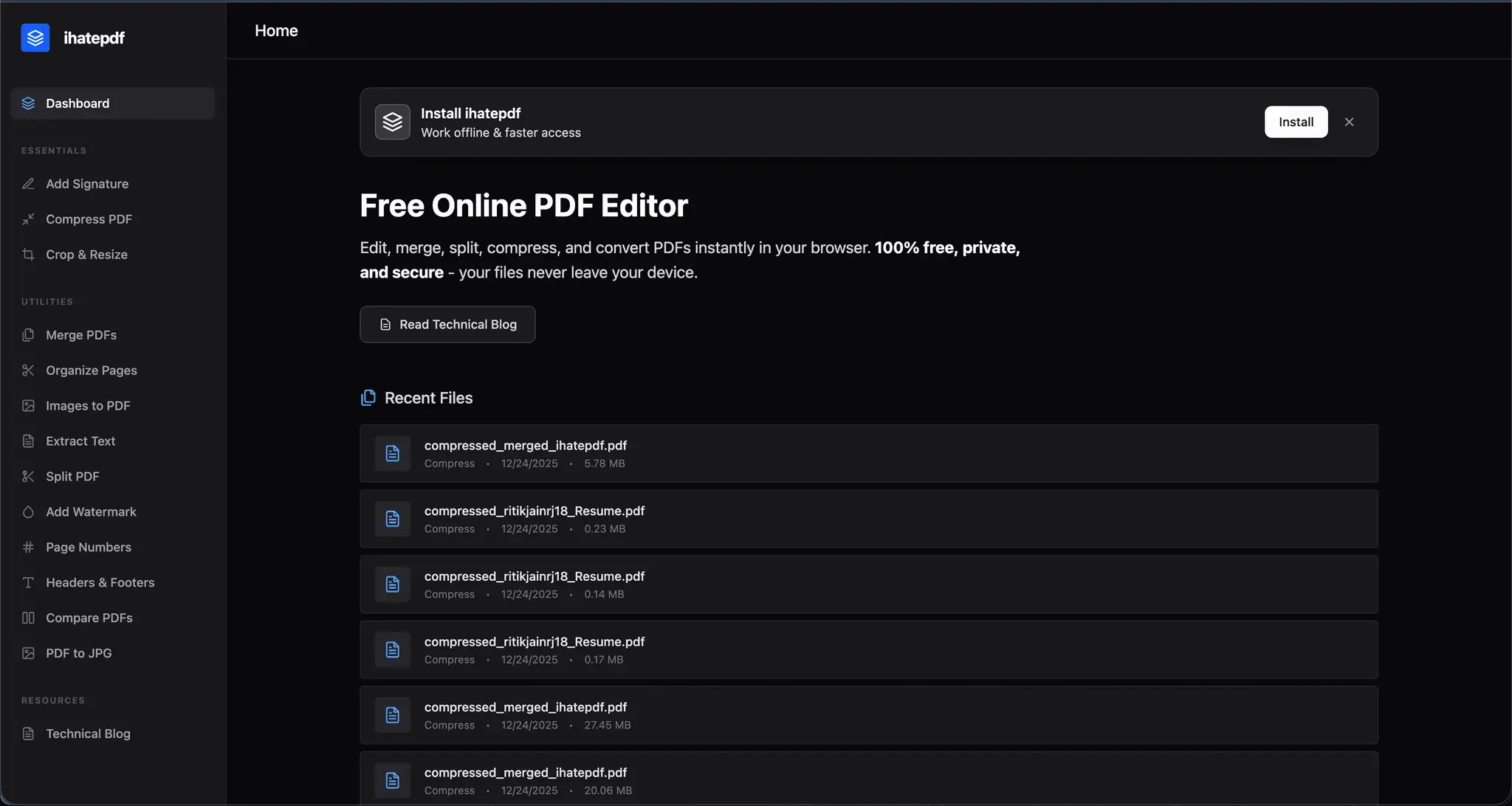 Screenshot 3 of ihatepdf - Free PDF Editor