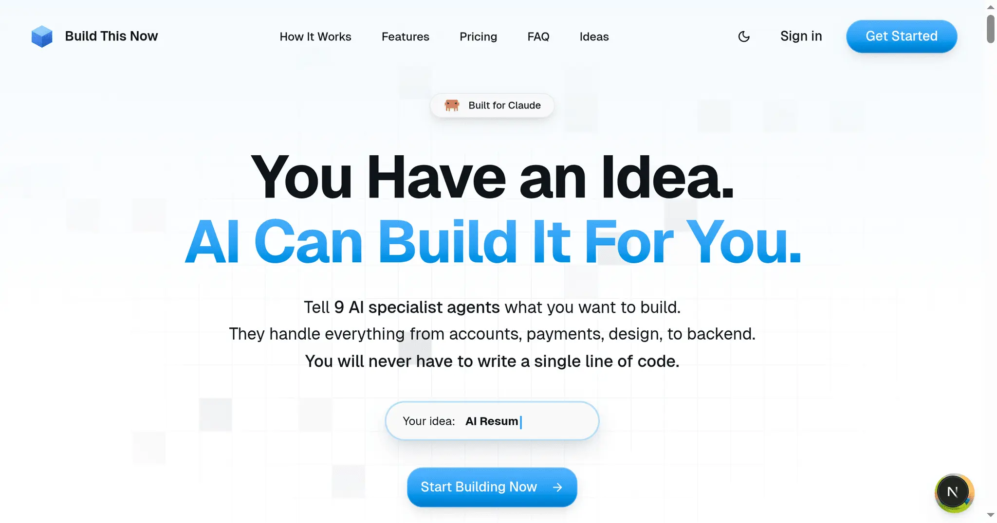 Screenshot 1 of Build This Now