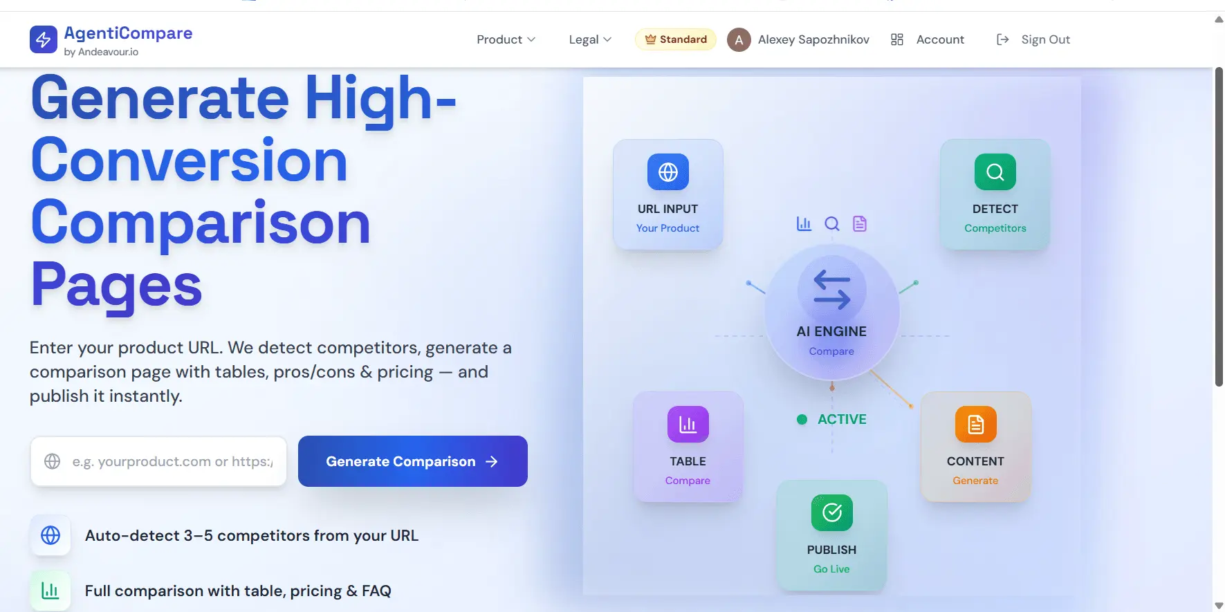 Screenshot 3 of AgentiCompare.ai