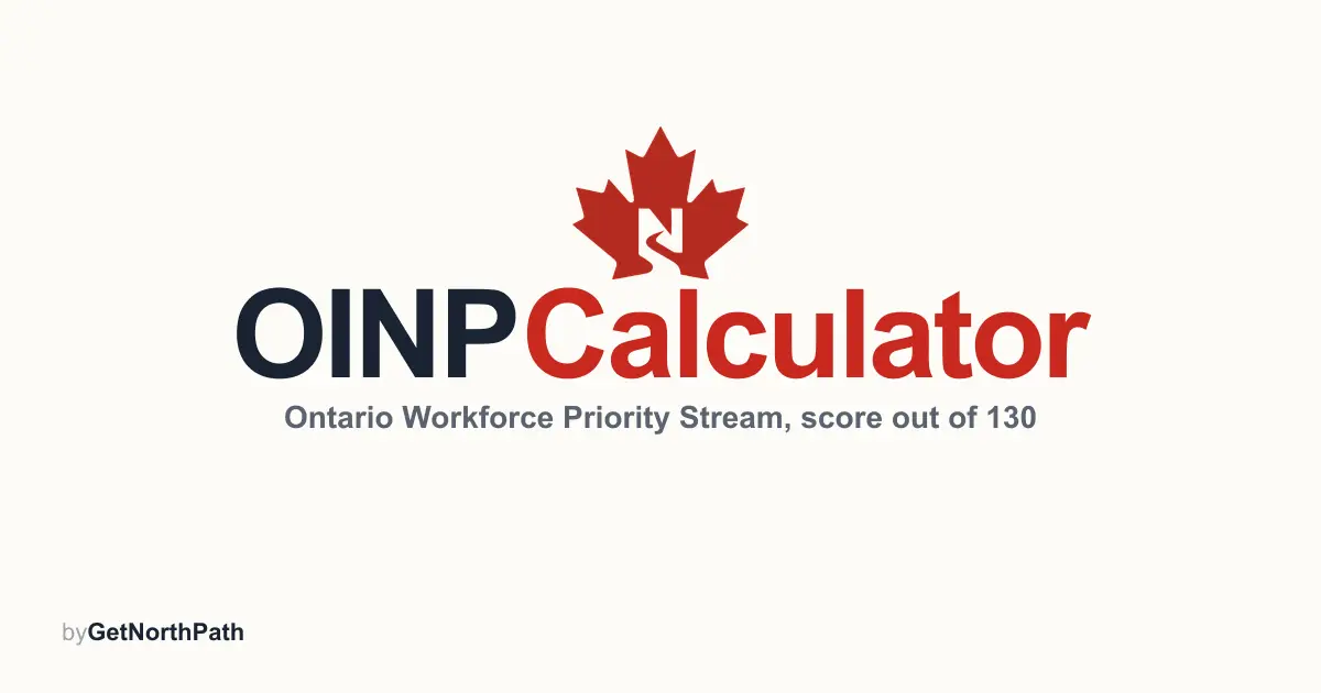 Screenshot 1 of OINP Points Calculator