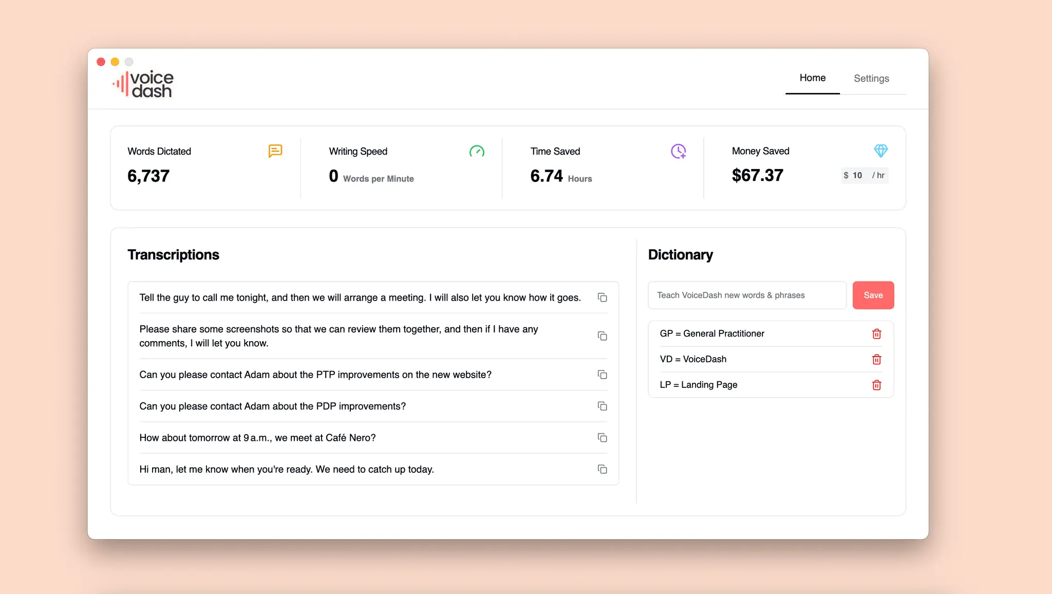 Screenshot 6 of VoiceDash