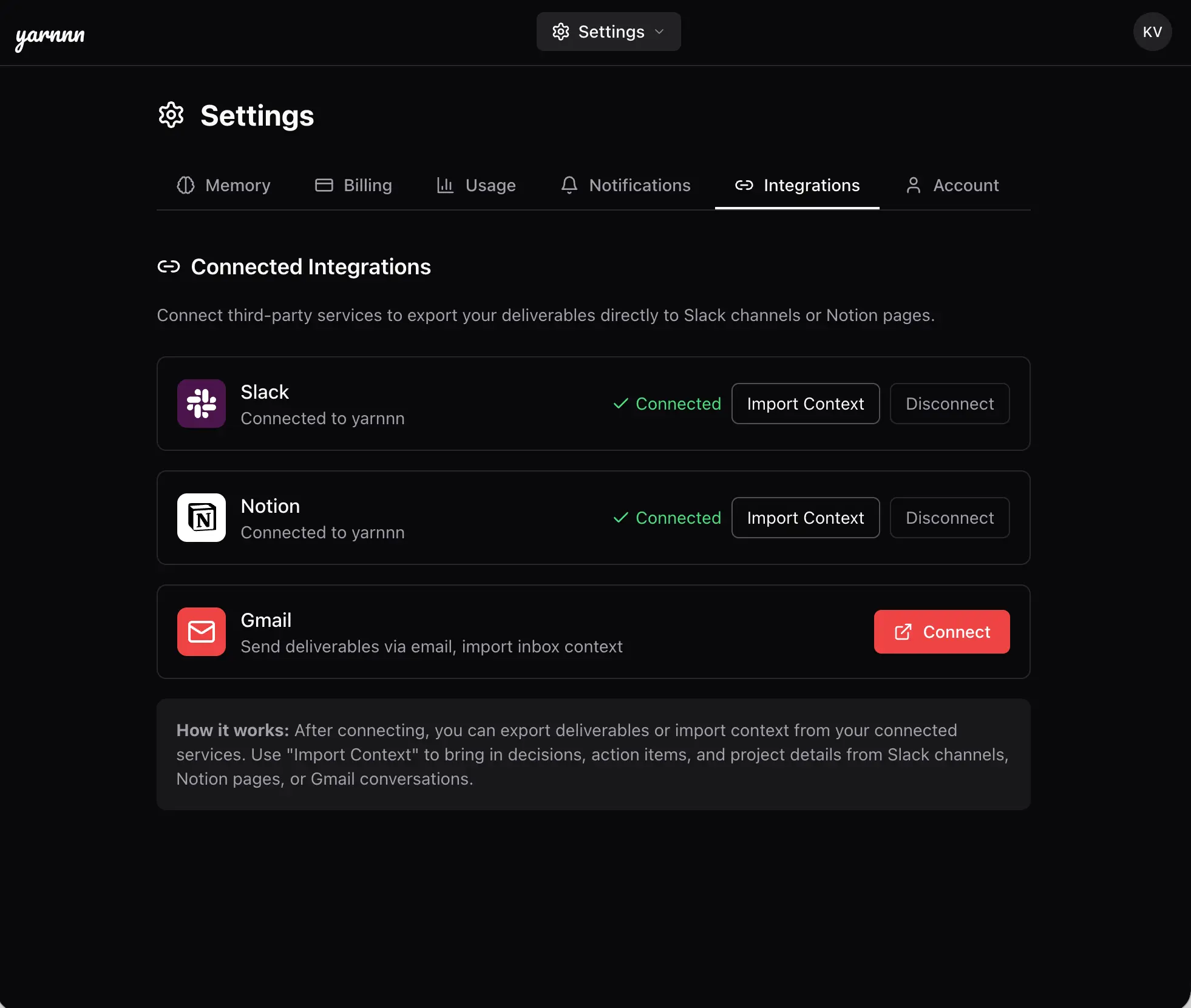 Screenshot 4 of yarnnn