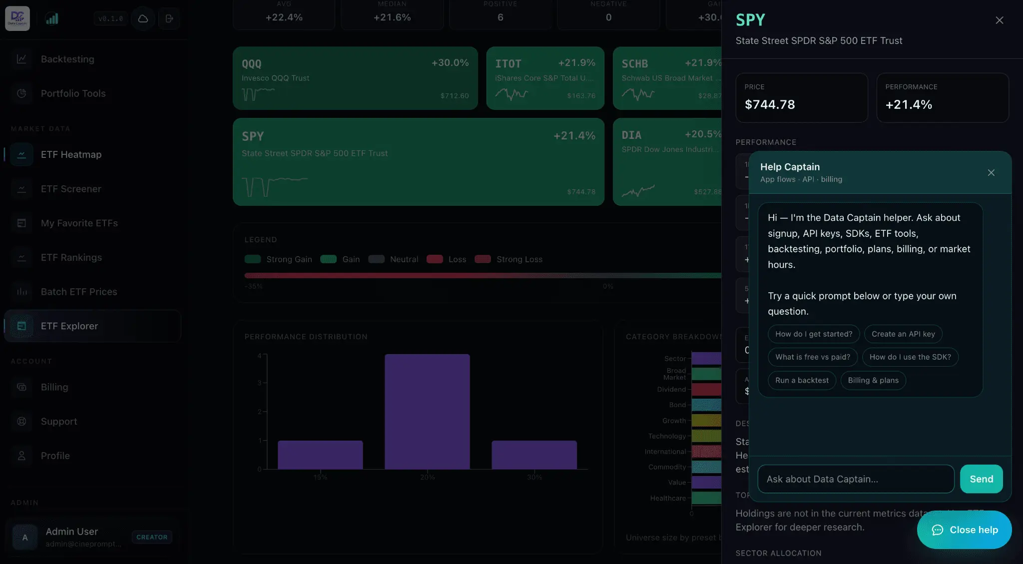 Screenshot 1 of DataCaptain – US Stock Market API