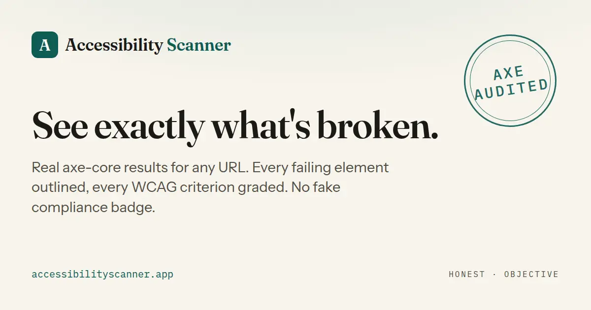 Screenshot 1 of Accessibility Scanner