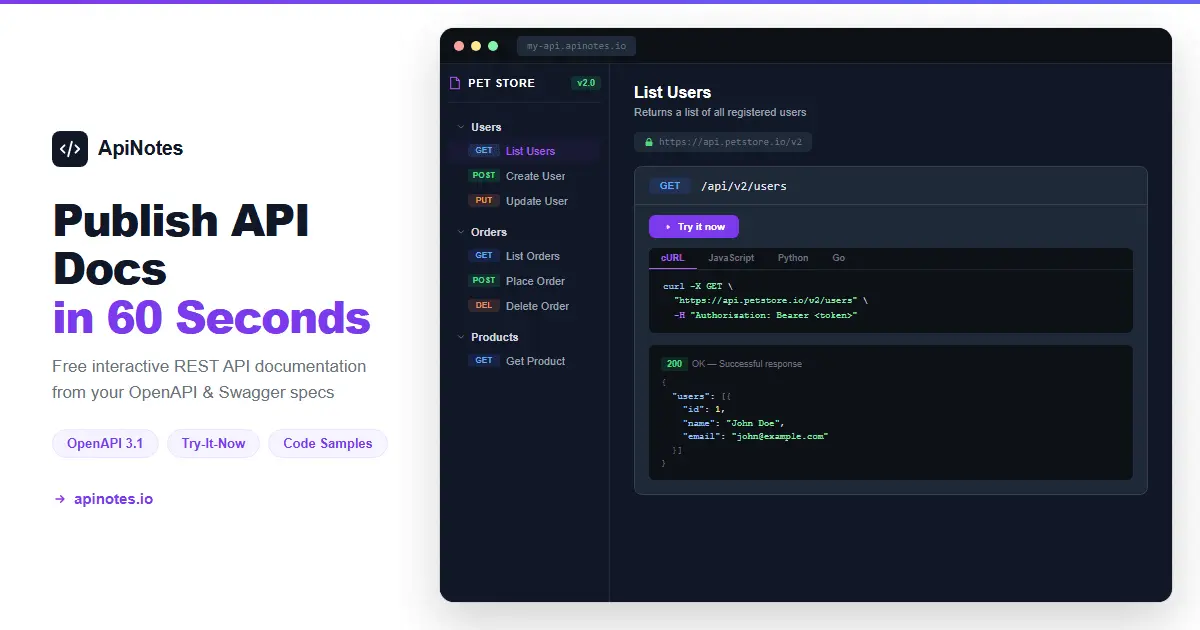 Screenshot 1 of ApiNotes