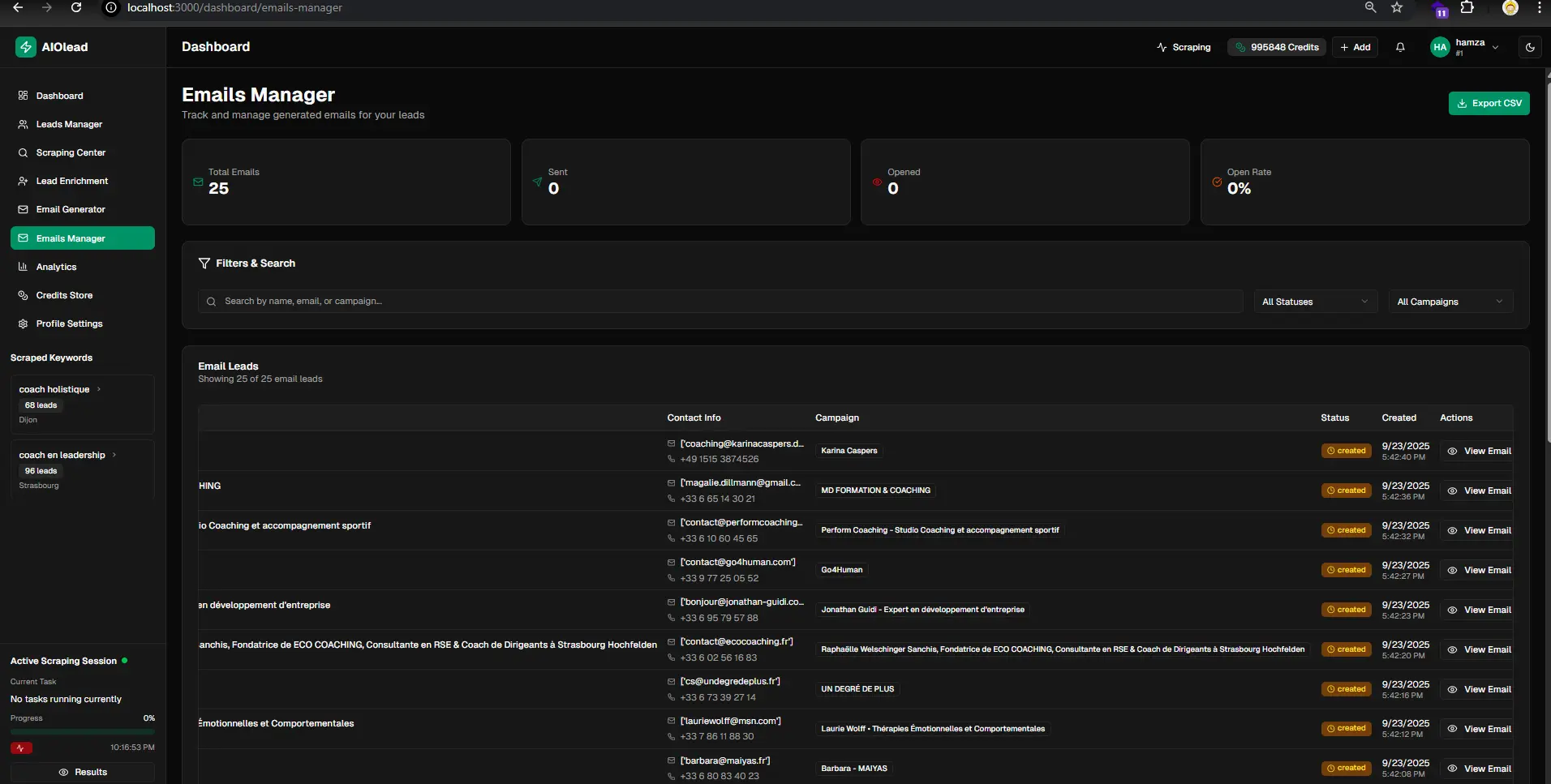 Screenshot 4 of AIOleads - AI-Powered Lead Generation
