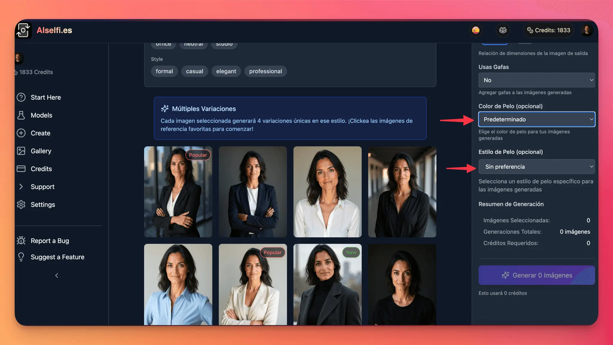Screenshot 2 of aiselfi.es