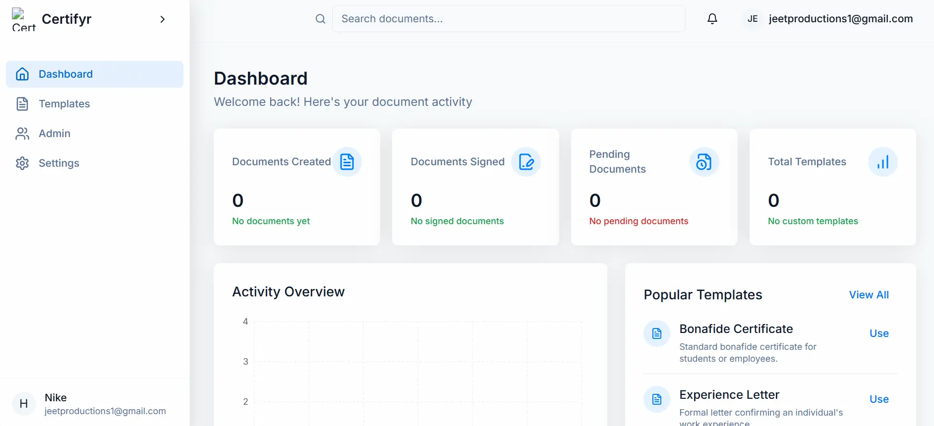 Screenshot 1 of Certifyr