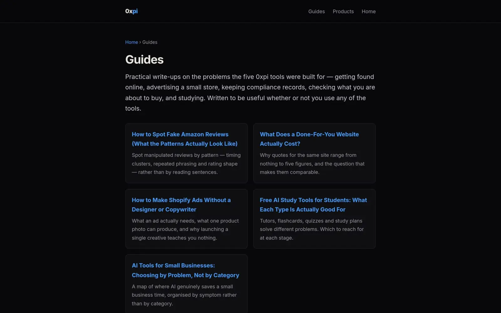 Screenshot 1 of 0xpi