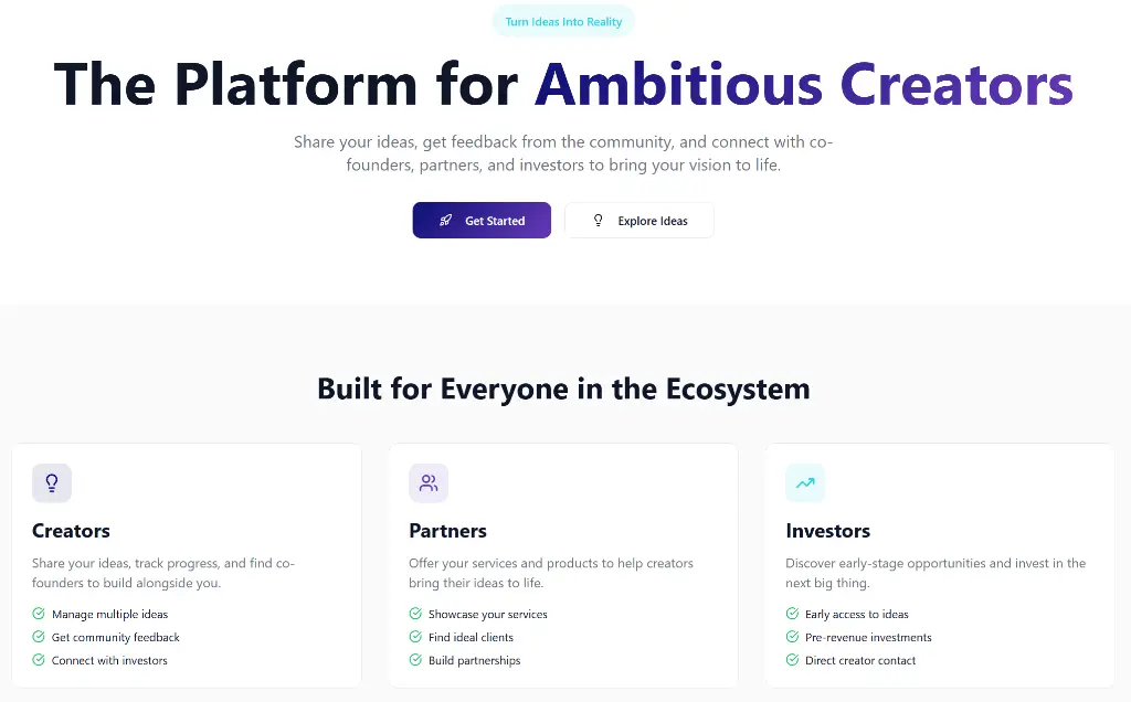 Screenshot 1 of Ideas Directory