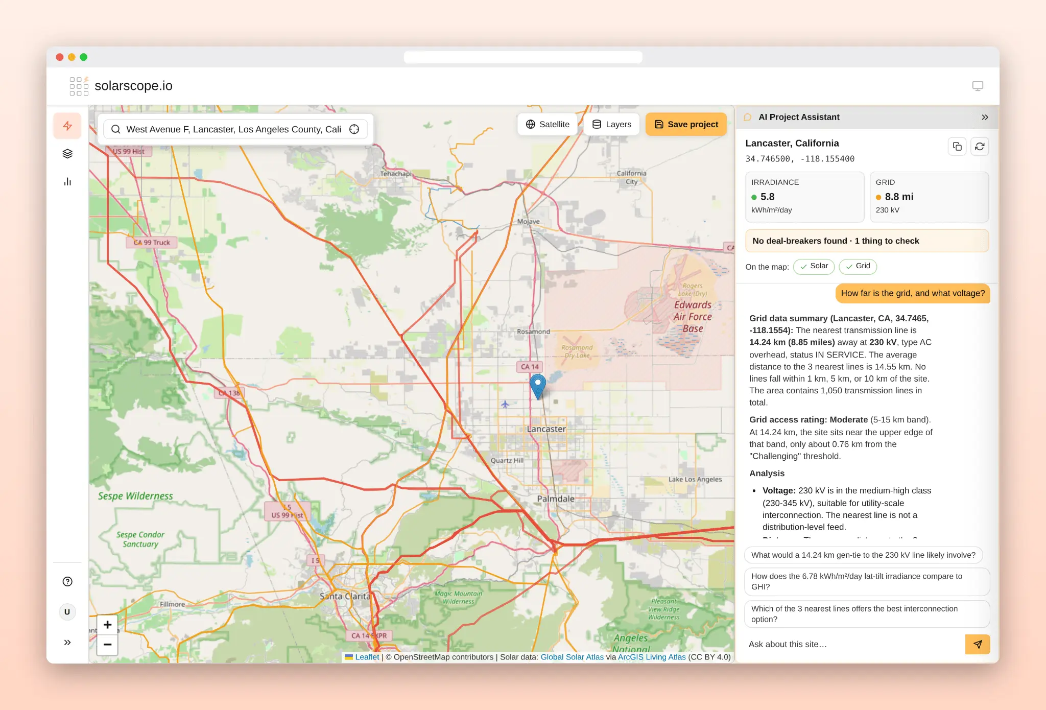 Screenshot 1 of solarscope.io