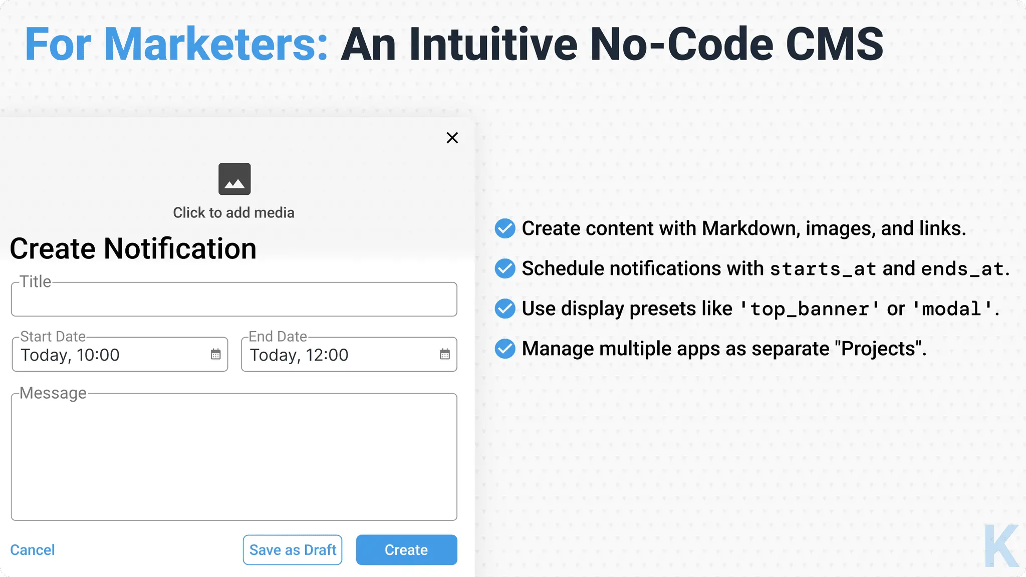 Screenshot 5 of Korrero | The Headless CMS for In-App
