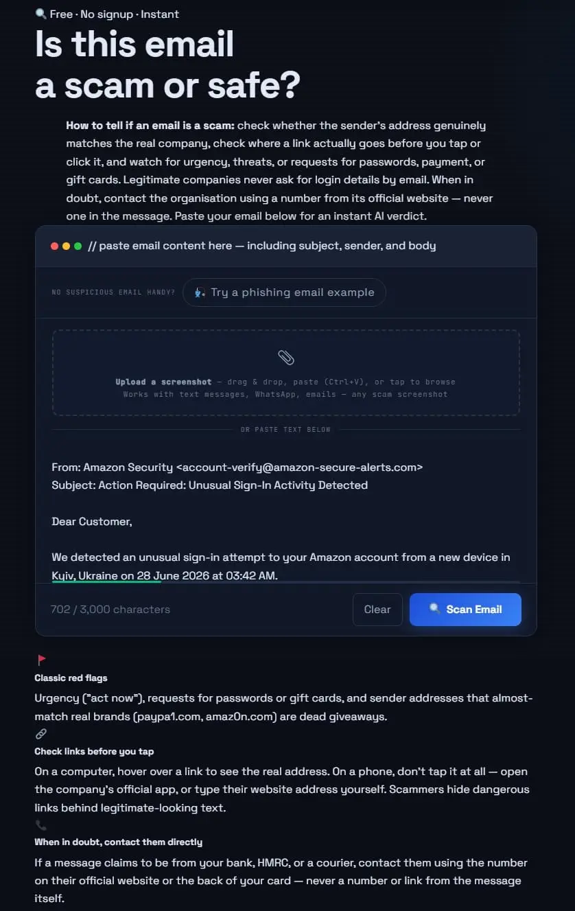 Screenshot 1 of ScanTheSender