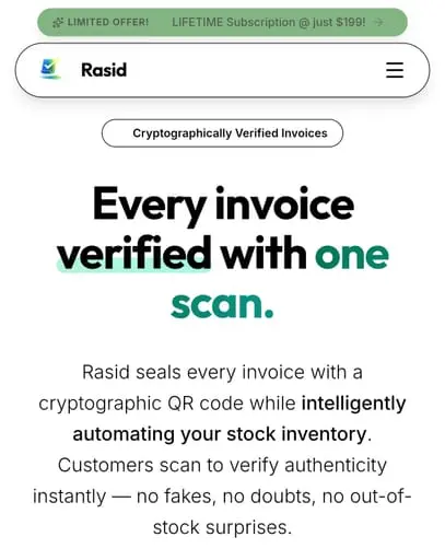 Rasid — Smart Invoice Platform