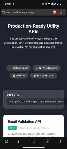 Micro Utility APIs