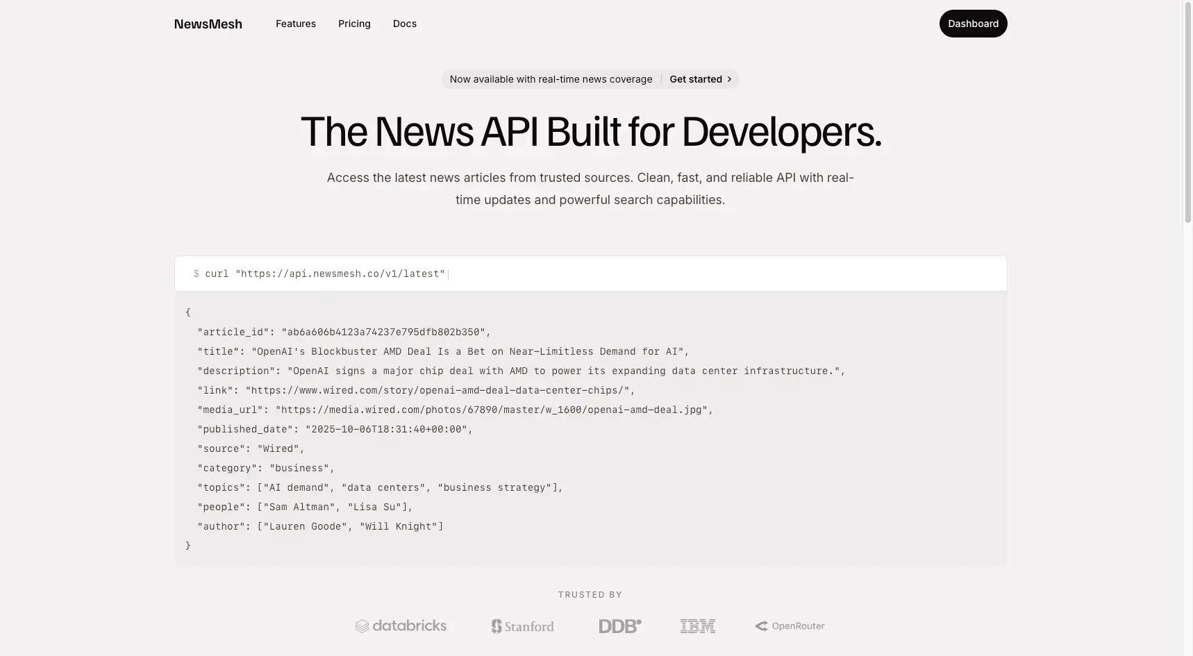 Screenshot 1 of NewsMesh