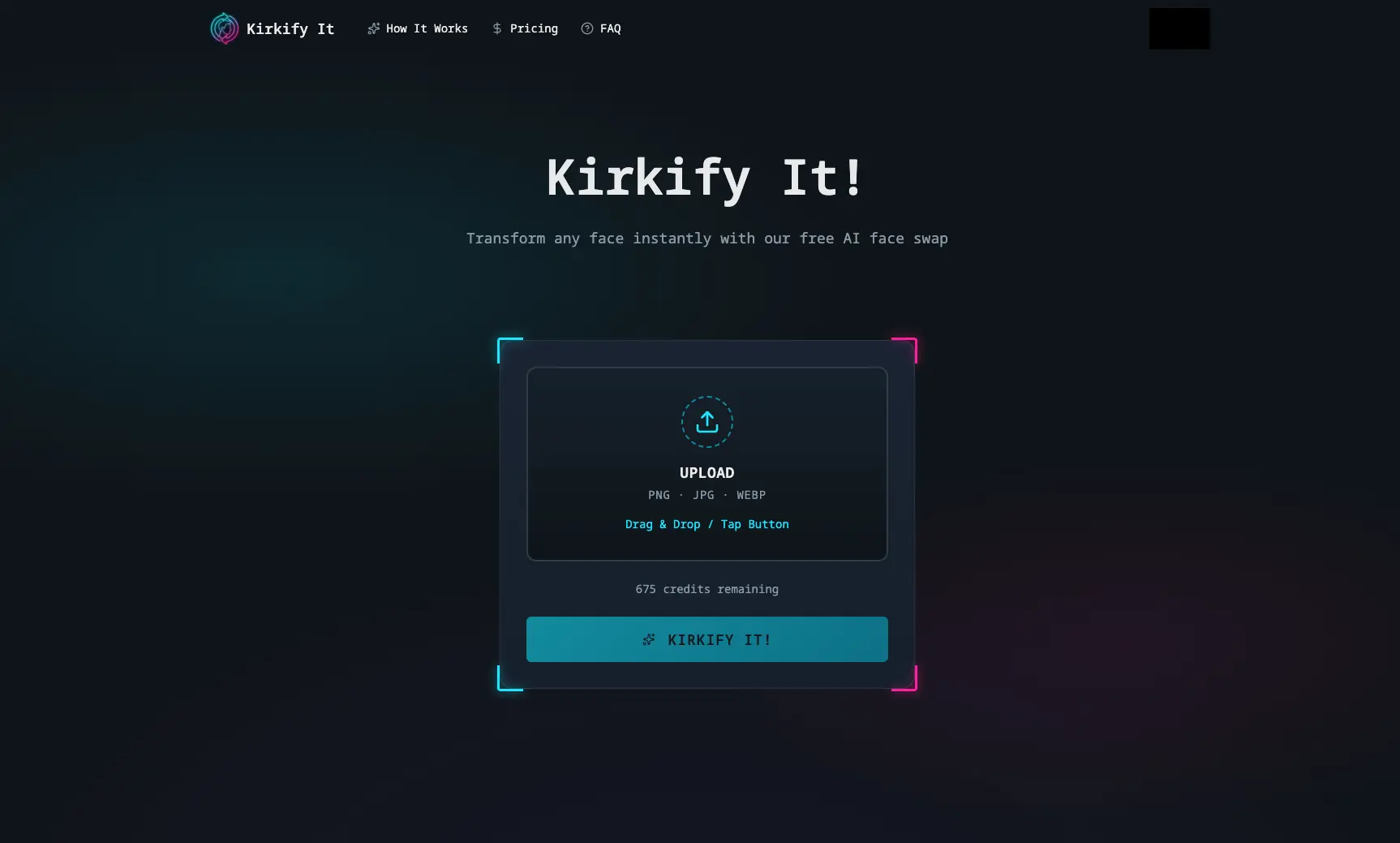 Screenshot 1 of Kirkify It - Free AI Kirkify Generator