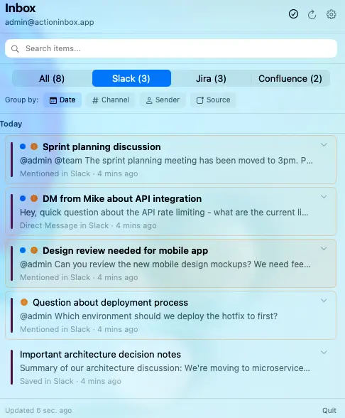 Screenshot 2 of ActionInbox