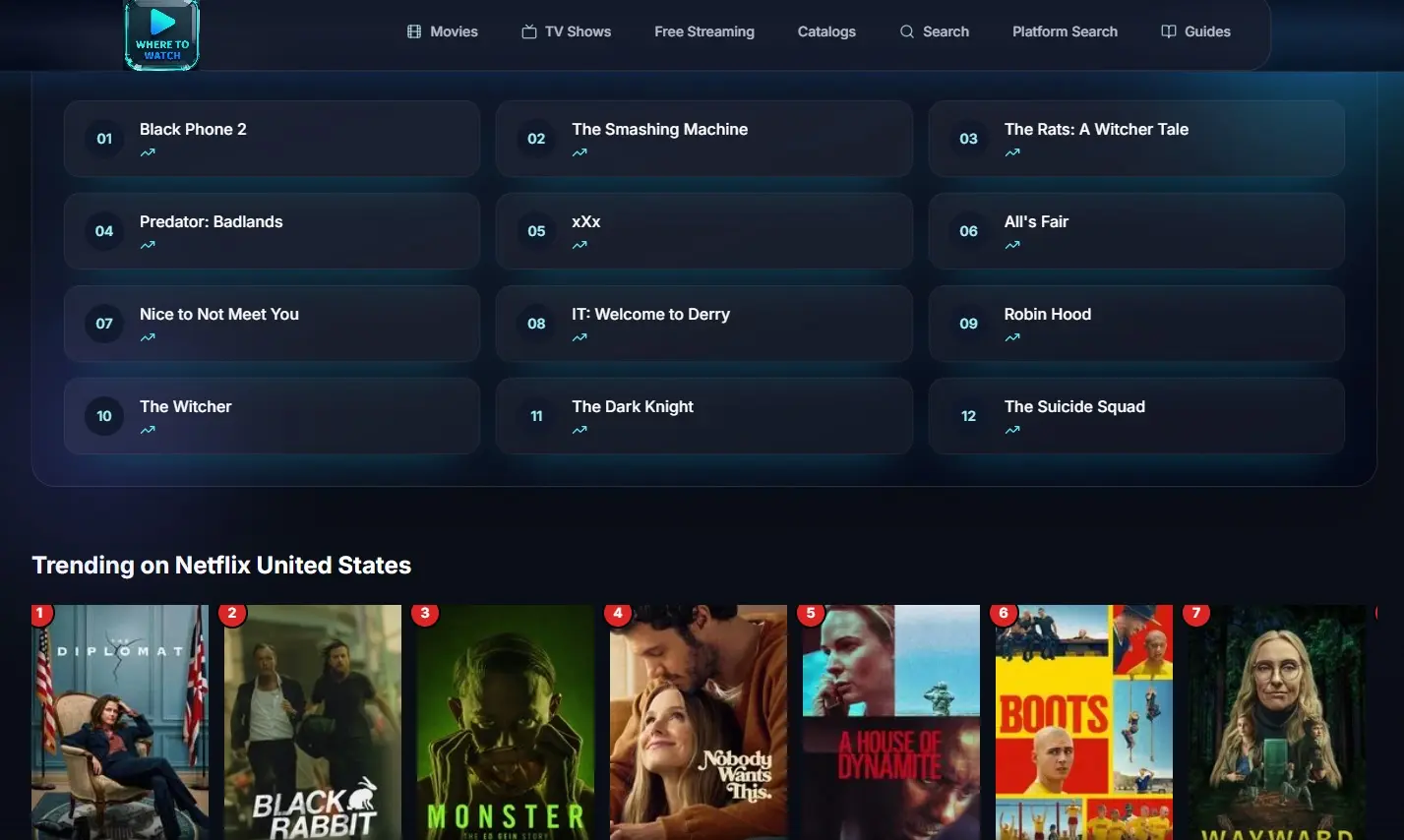 Screenshot 1 of WhereToWatch.stream