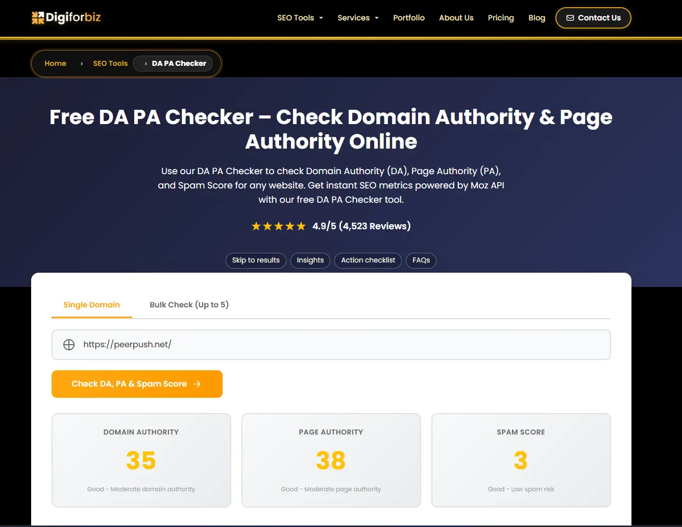 Screenshot 1 of DA PA Checker