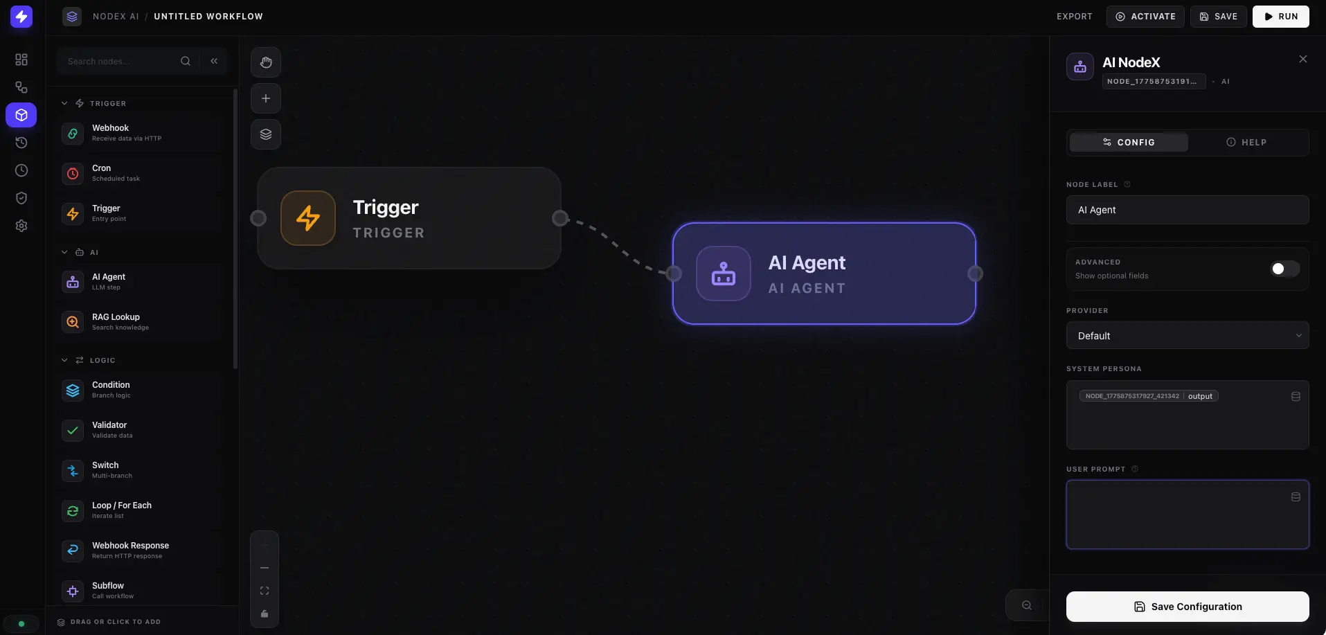 Screenshot 1 of NodeX AI