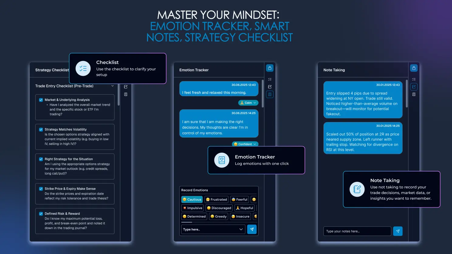 Screenshot 1 of MindTrajour - Options Tradingjournal