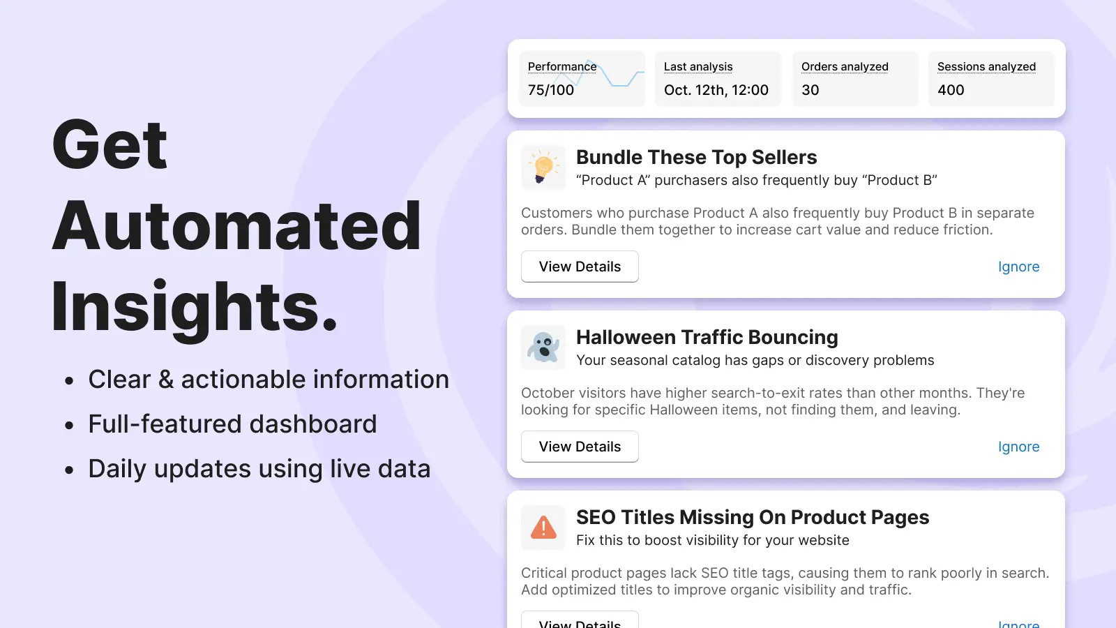 Screenshot 2 of Scryer - AI Analyst for Shopify Stores