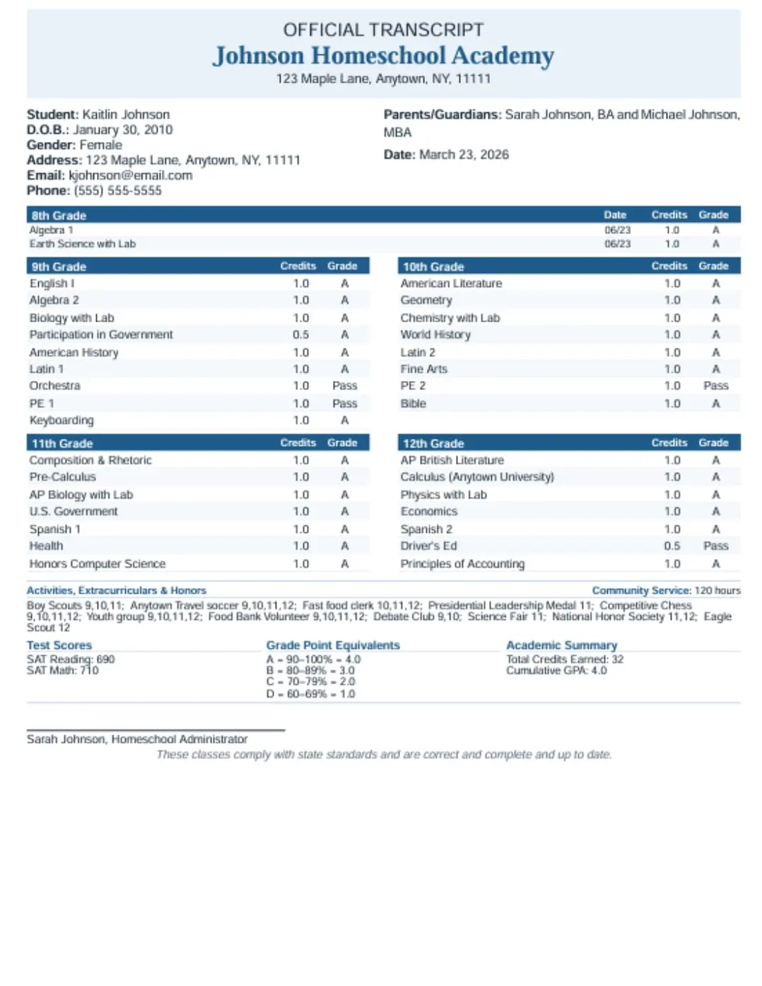 Screenshot 8 of Easy Homeschool Reporter
