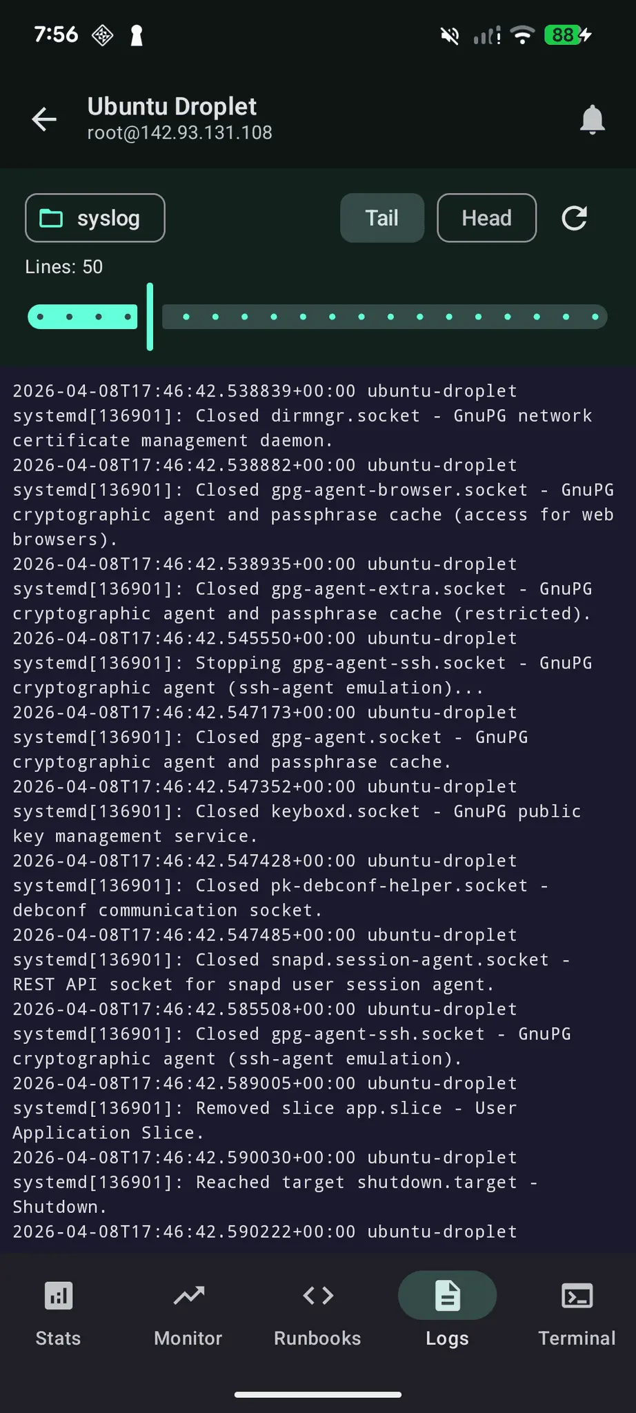Screenshot 1 of Cura - SSH & Server Monitor