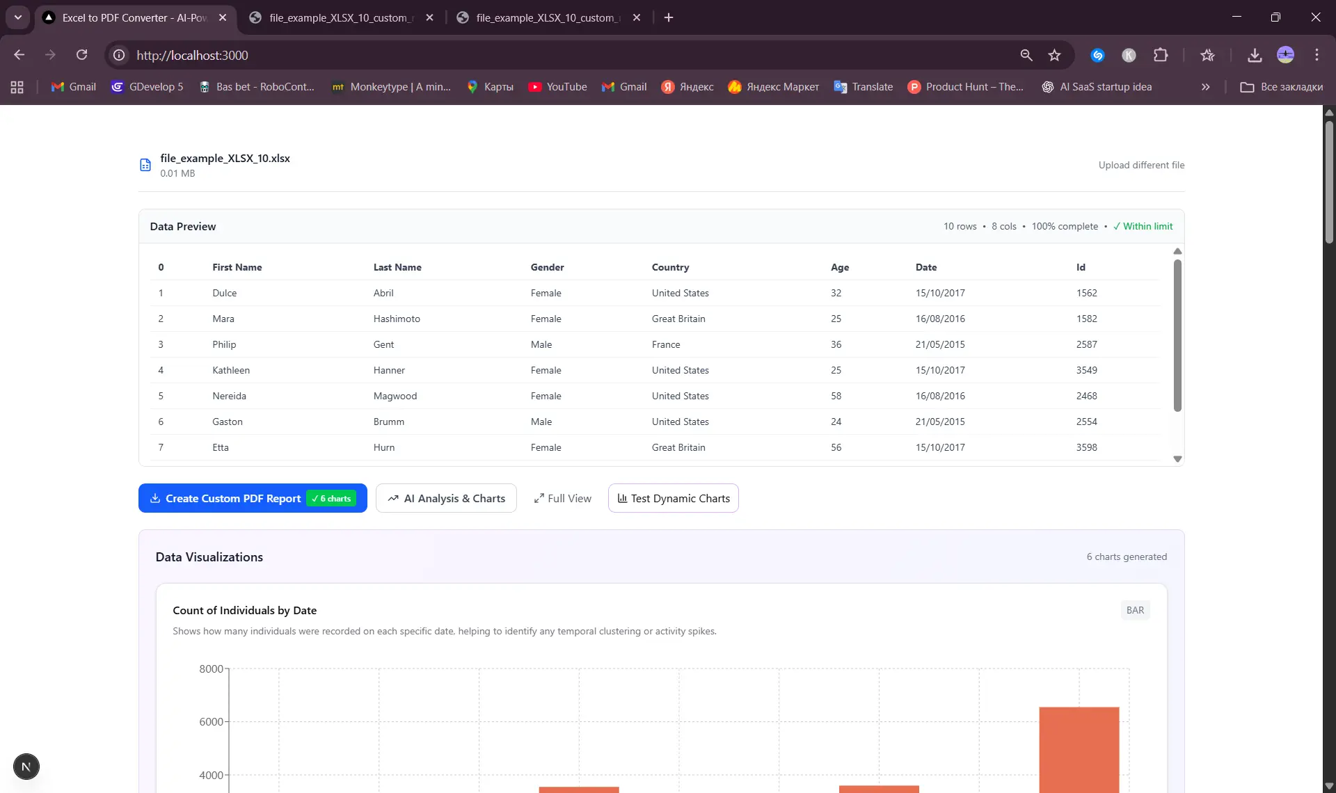 Screenshot 1 of Sheet2Report