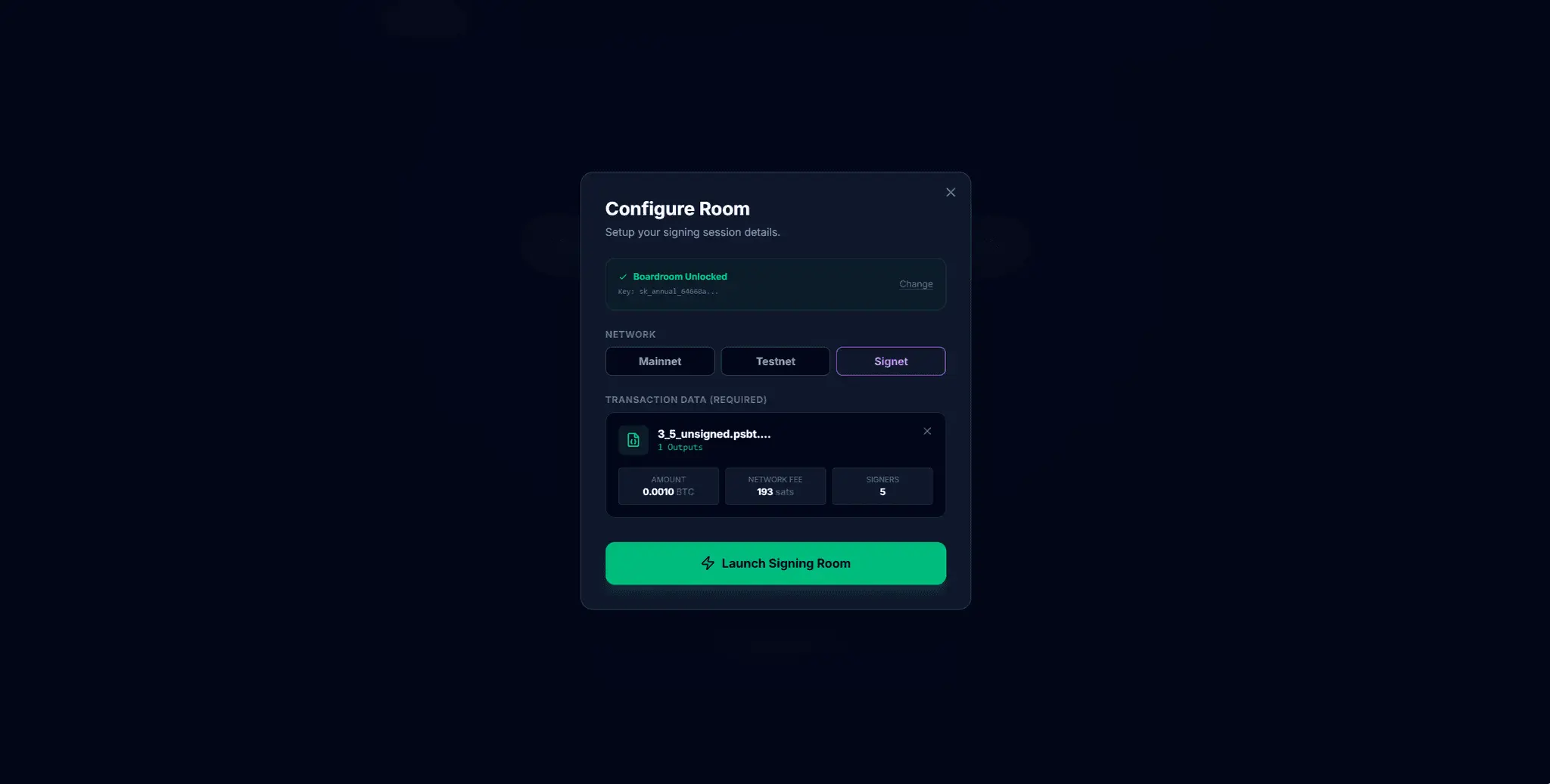 Screenshot 1 of SigningRoom.io