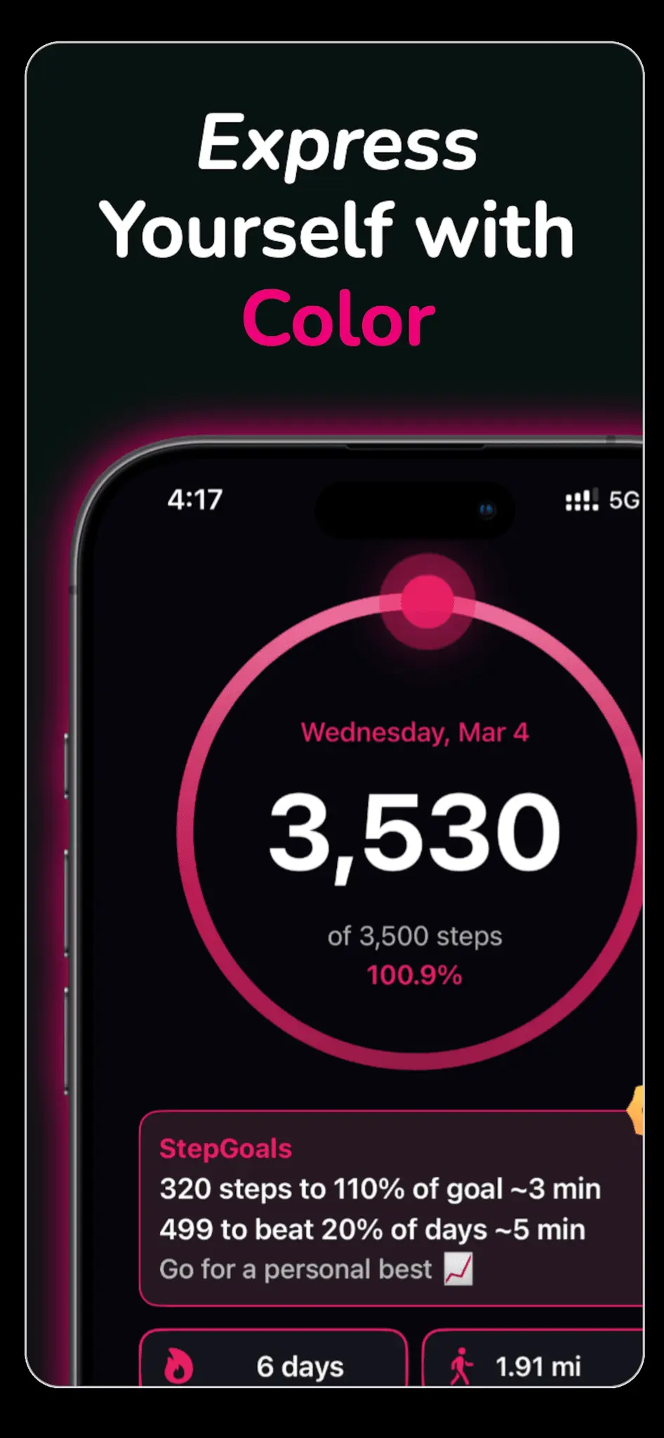 Screenshot 5 of StepGoals - Smart Step Counter (iOS)