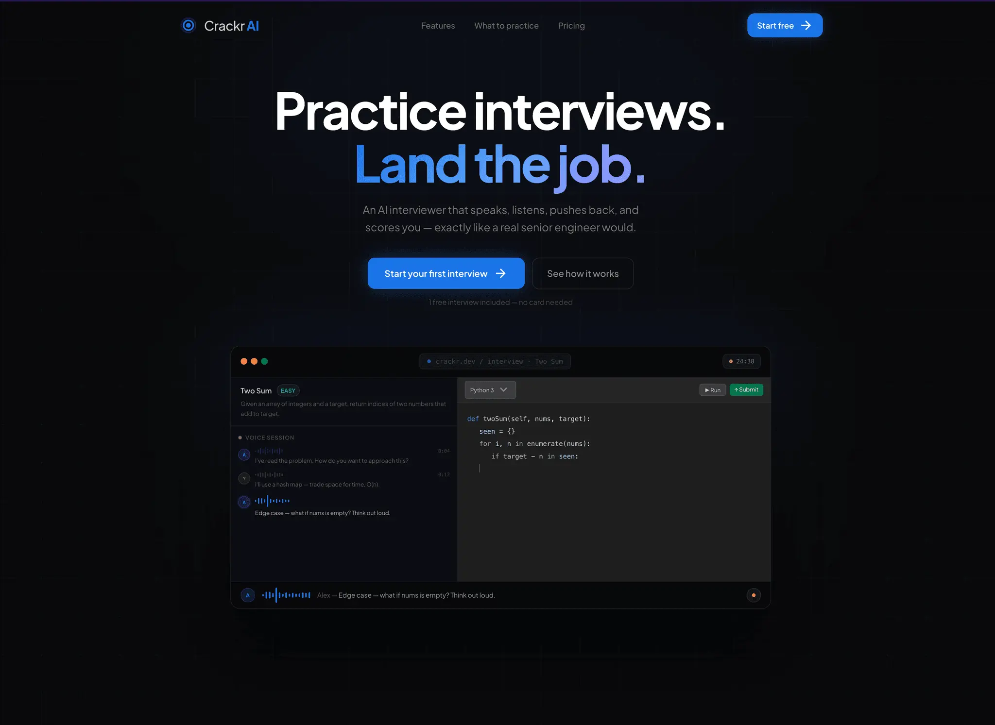 Screenshot 1 of Crackr AI