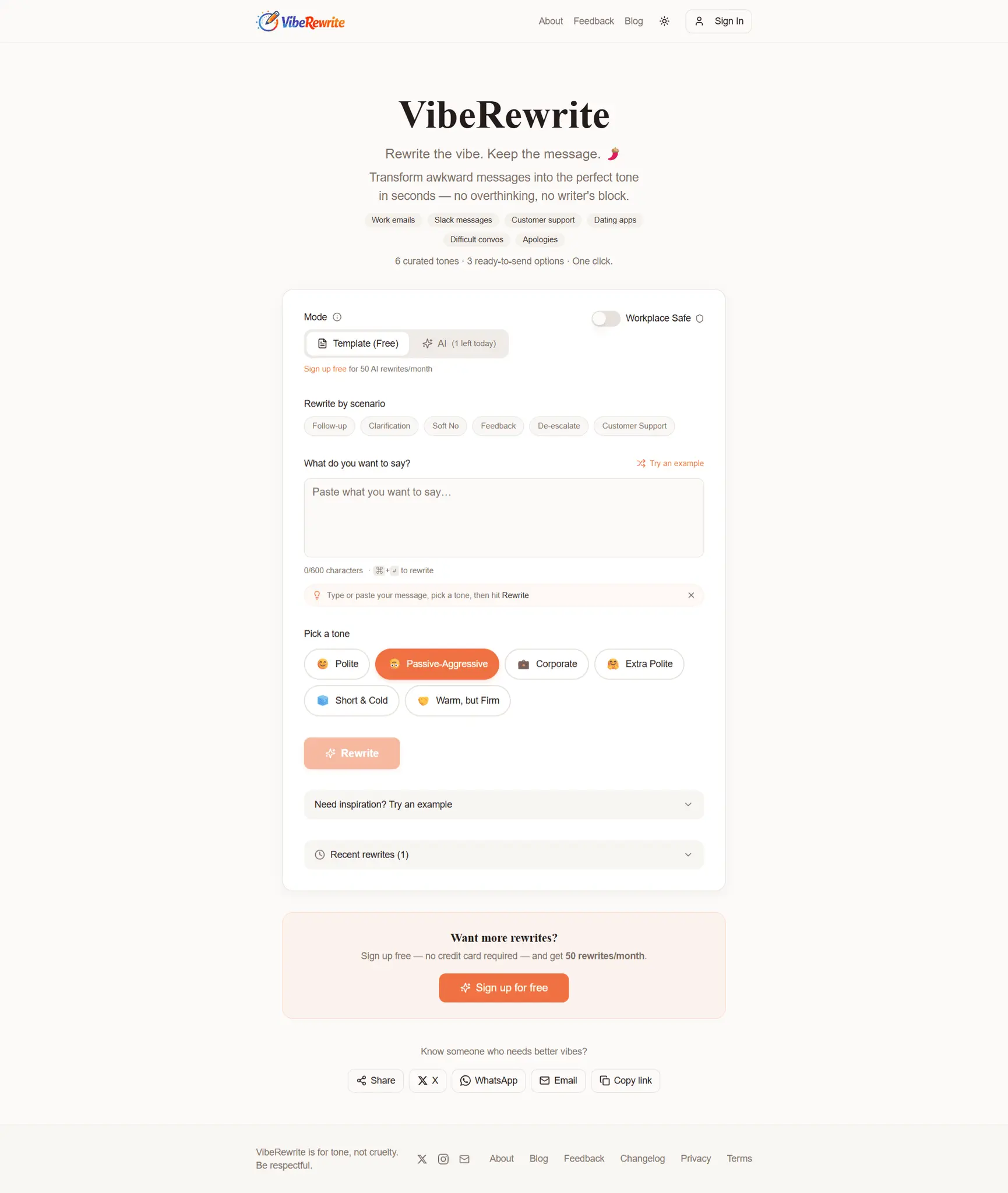 Screenshot 3 of VibeRewrite