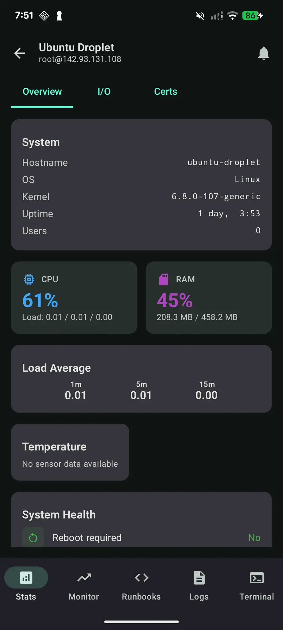 Screenshot 5 of Cura - SSH & Server Monitor