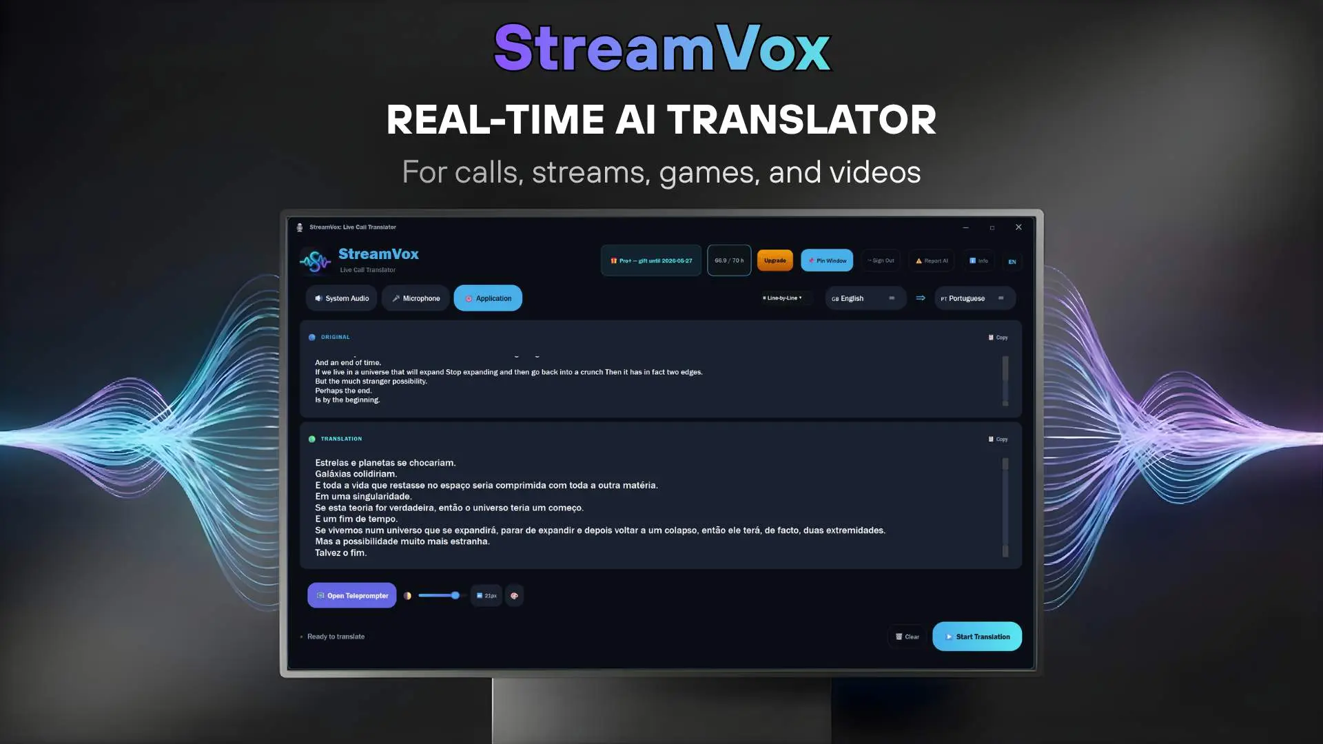 Screenshot 1 of StreamVox - AI Live Translator