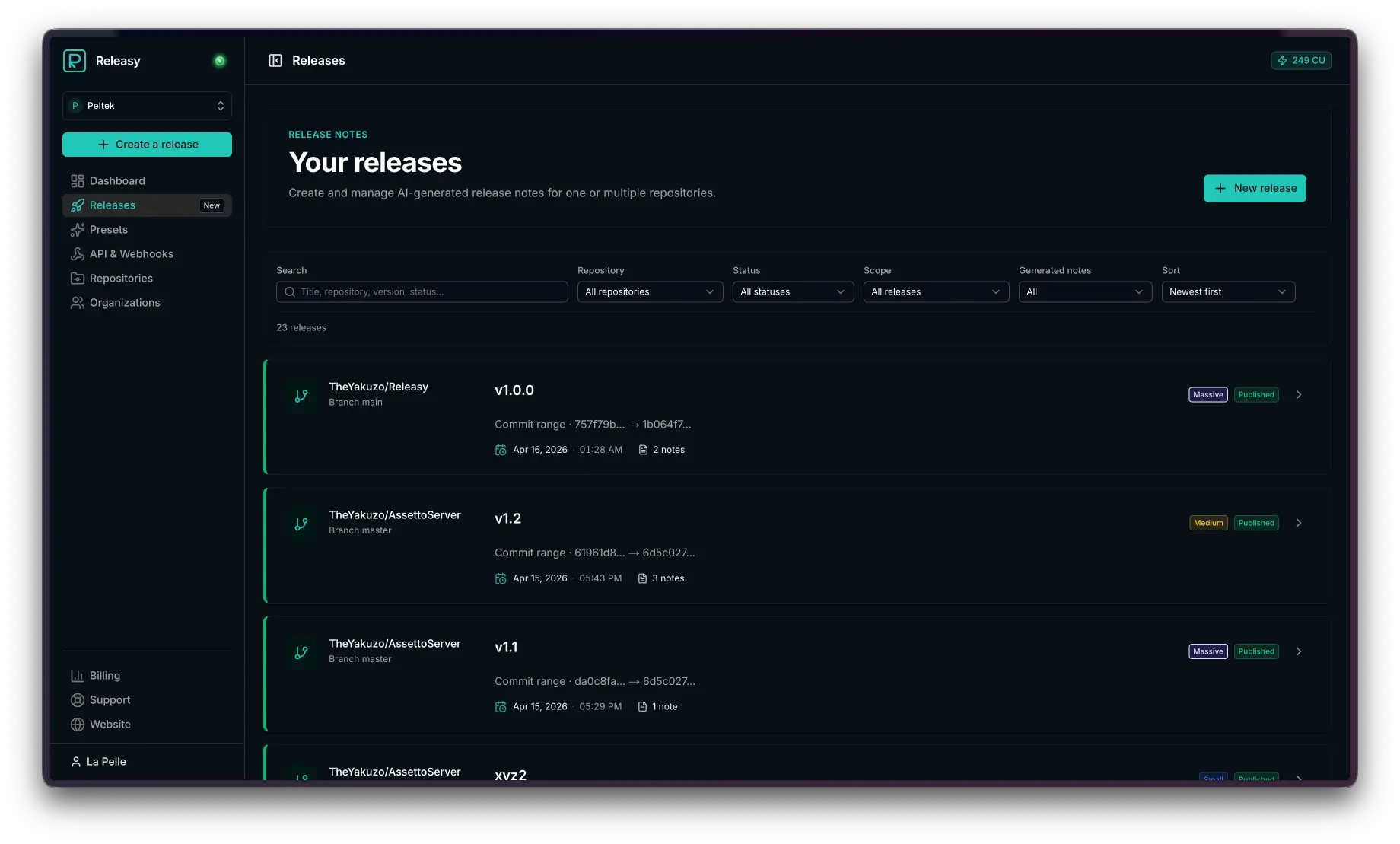 Screenshot 1 of Releasy