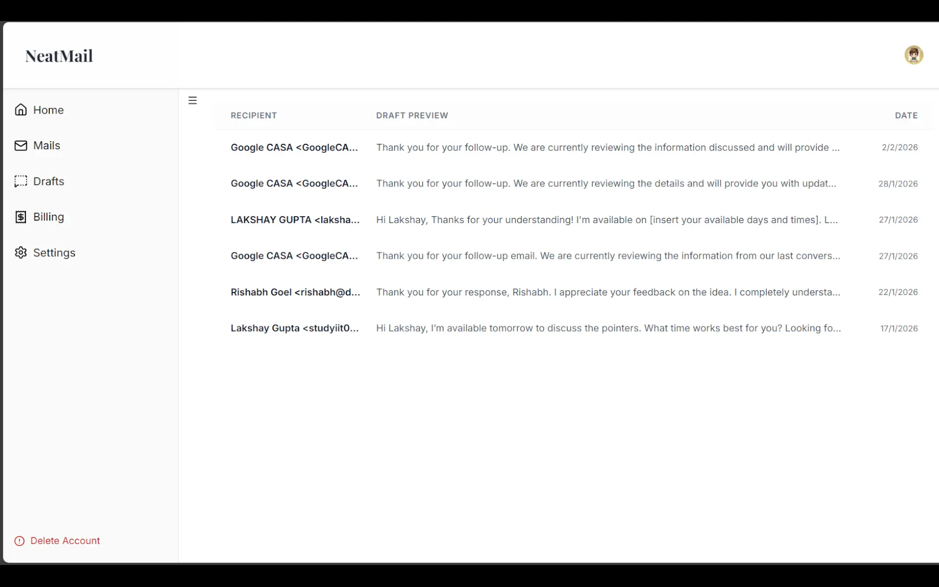 Screenshot 3 of NeatMail