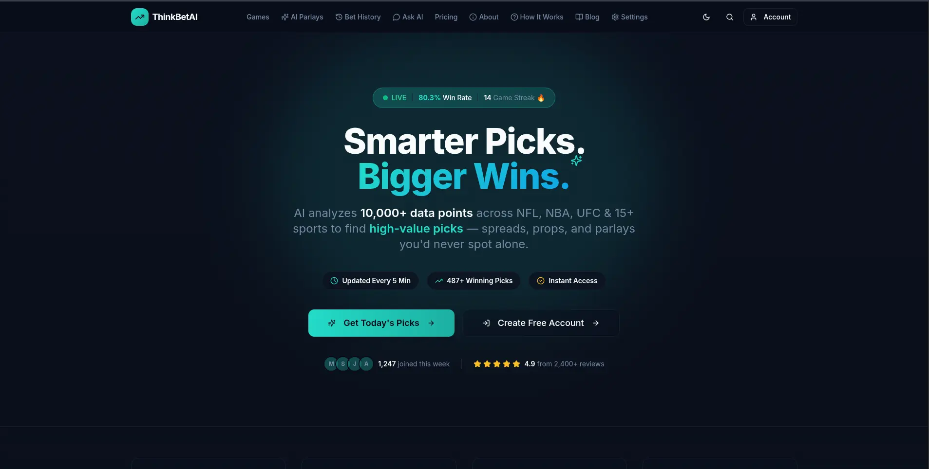 Screenshot 1 of ThinkBetAI