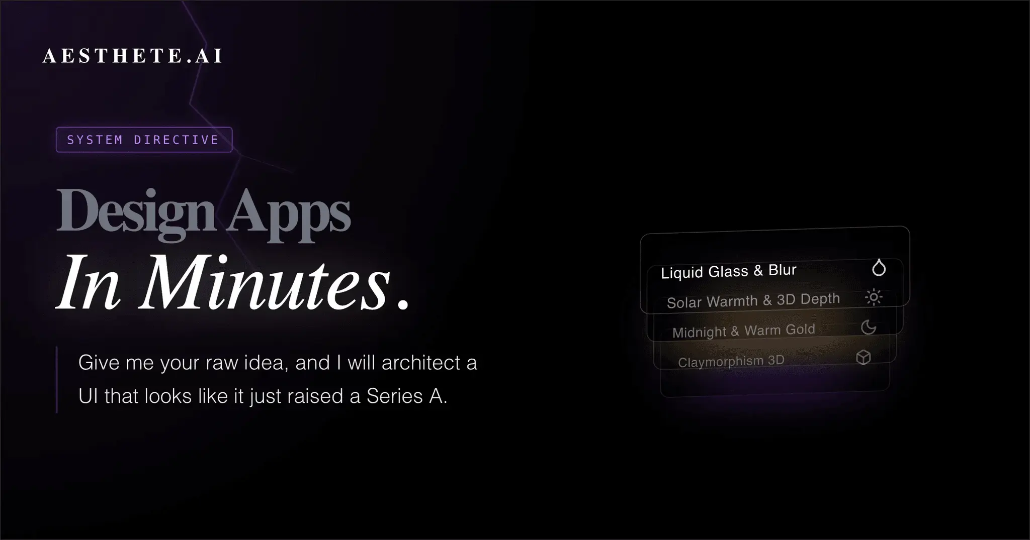 Screenshot 1 of AESTHETE.ai | Design Apps In Minutes