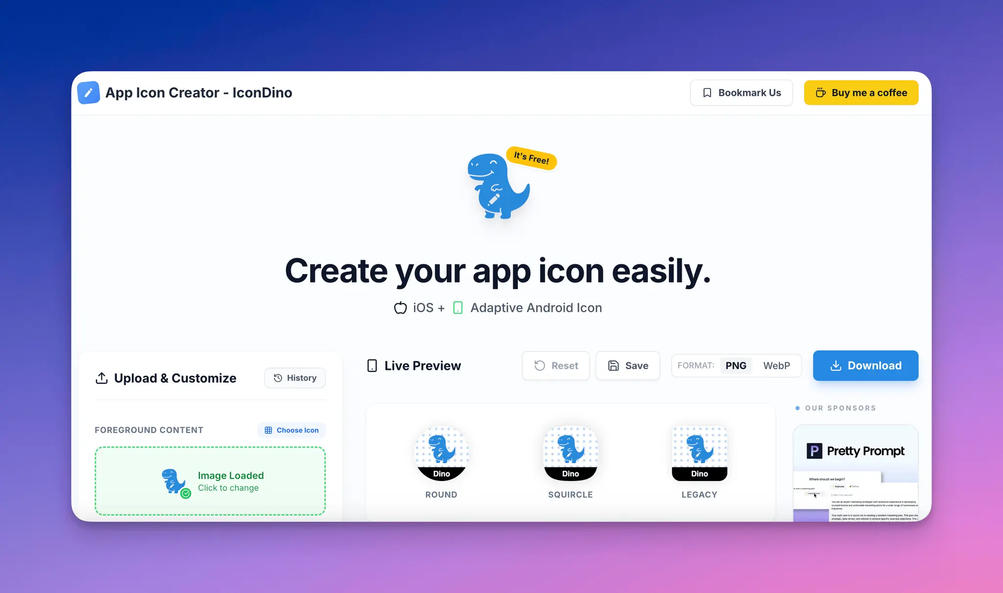 Screenshot 1 of Free App Icon Creator - IconDino