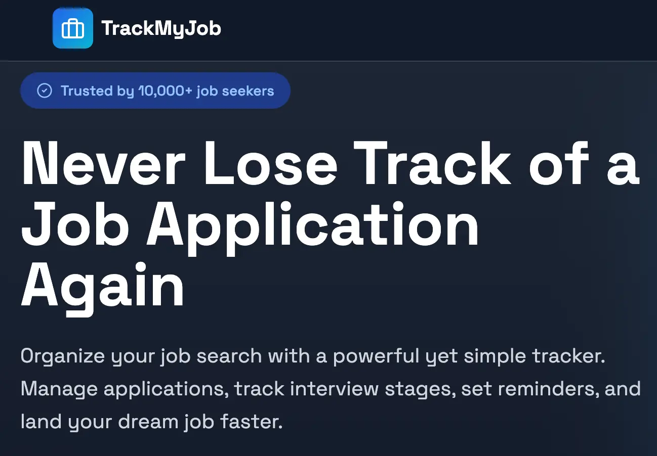 Screenshot 1 of TrackMyJobs