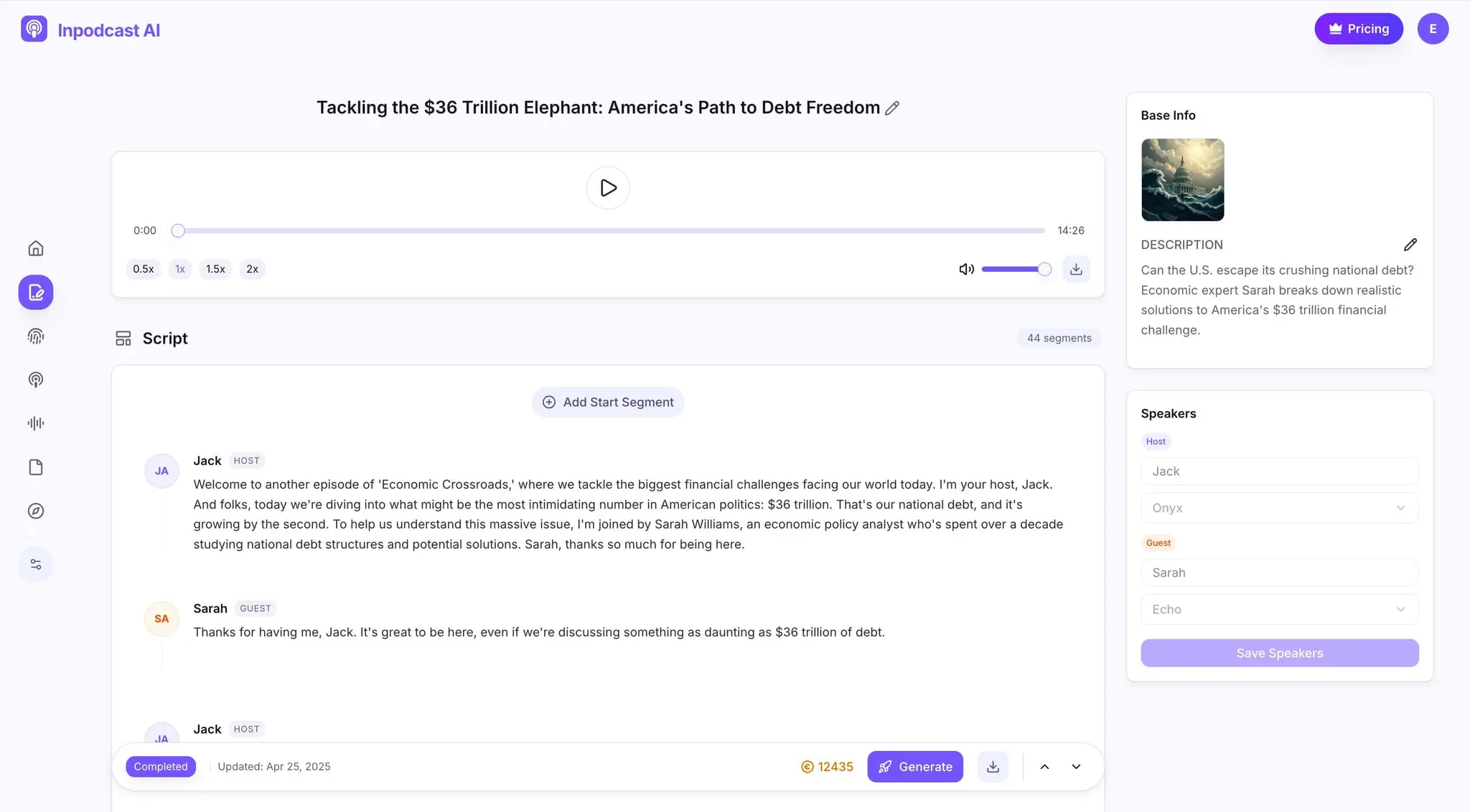 Screenshot 3 of Inpodcast AI
