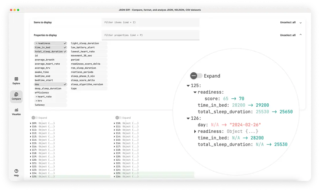 Screenshot 2 of Jsondiff.app