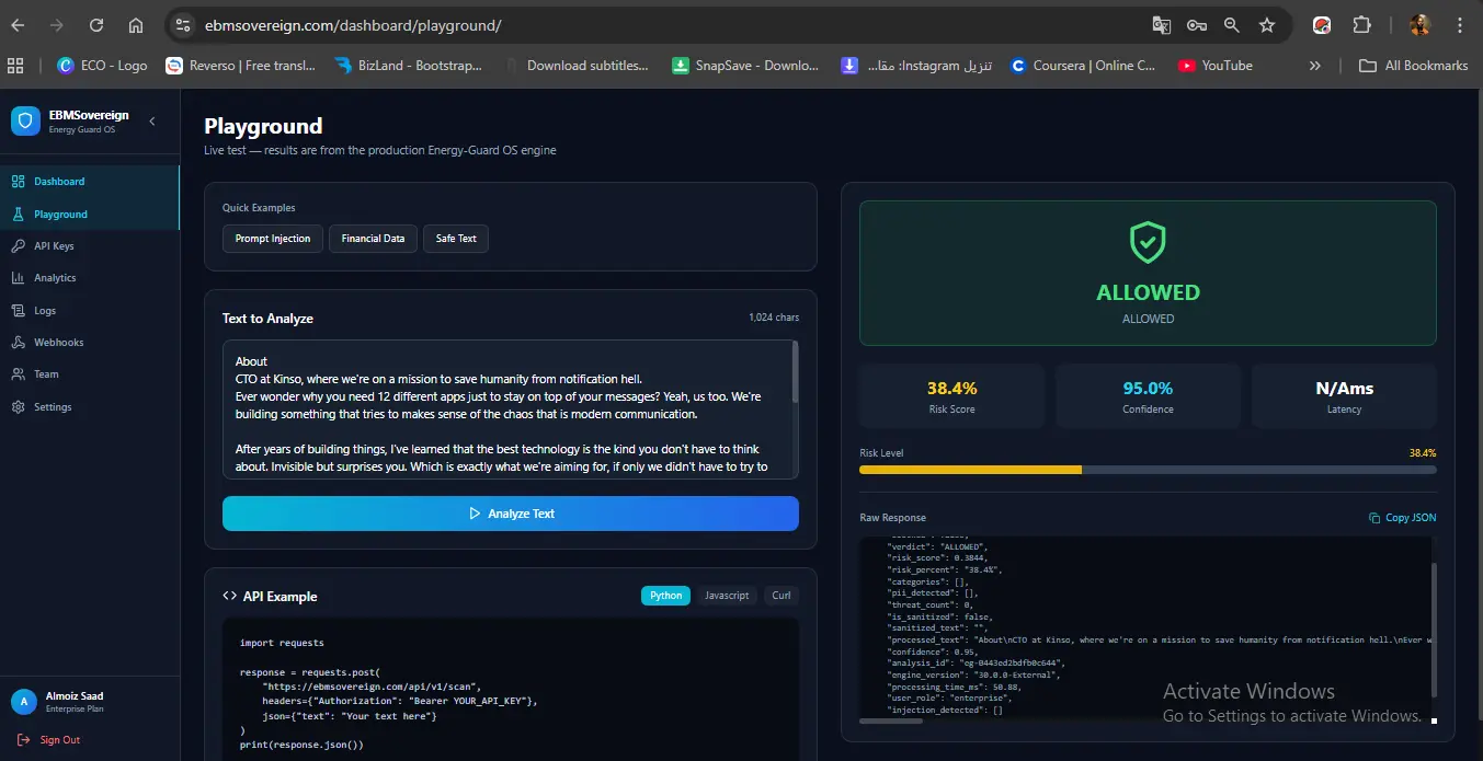 Screenshot 2 of EBMSovereign Energy Guard OS