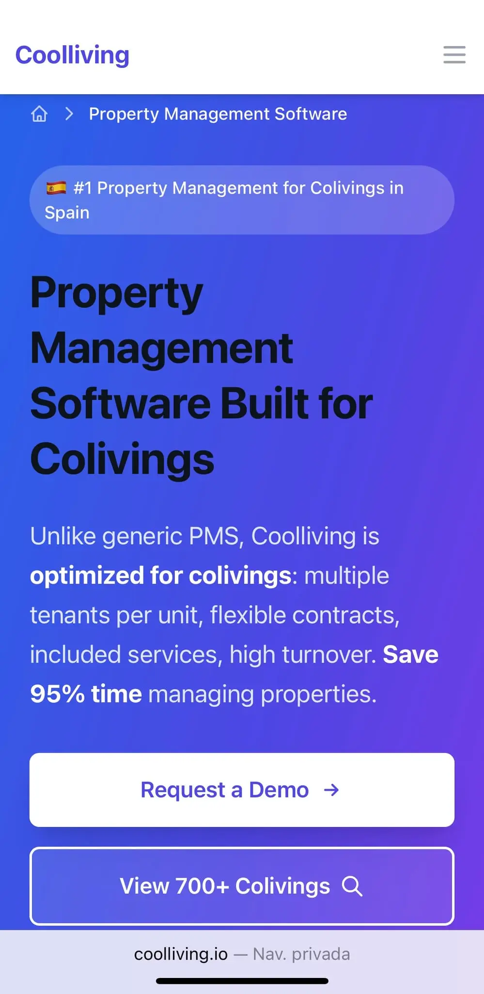 Screenshot 1 of coolliving.io