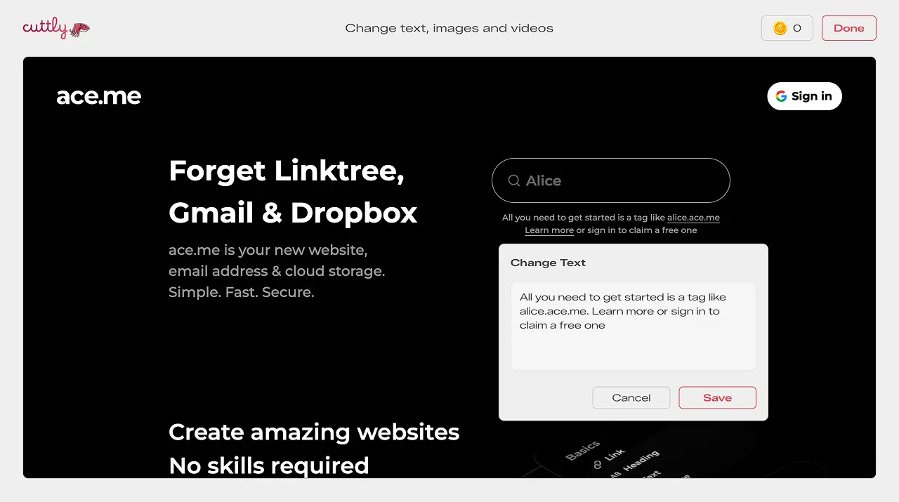 Screenshot 1 of Cuttly